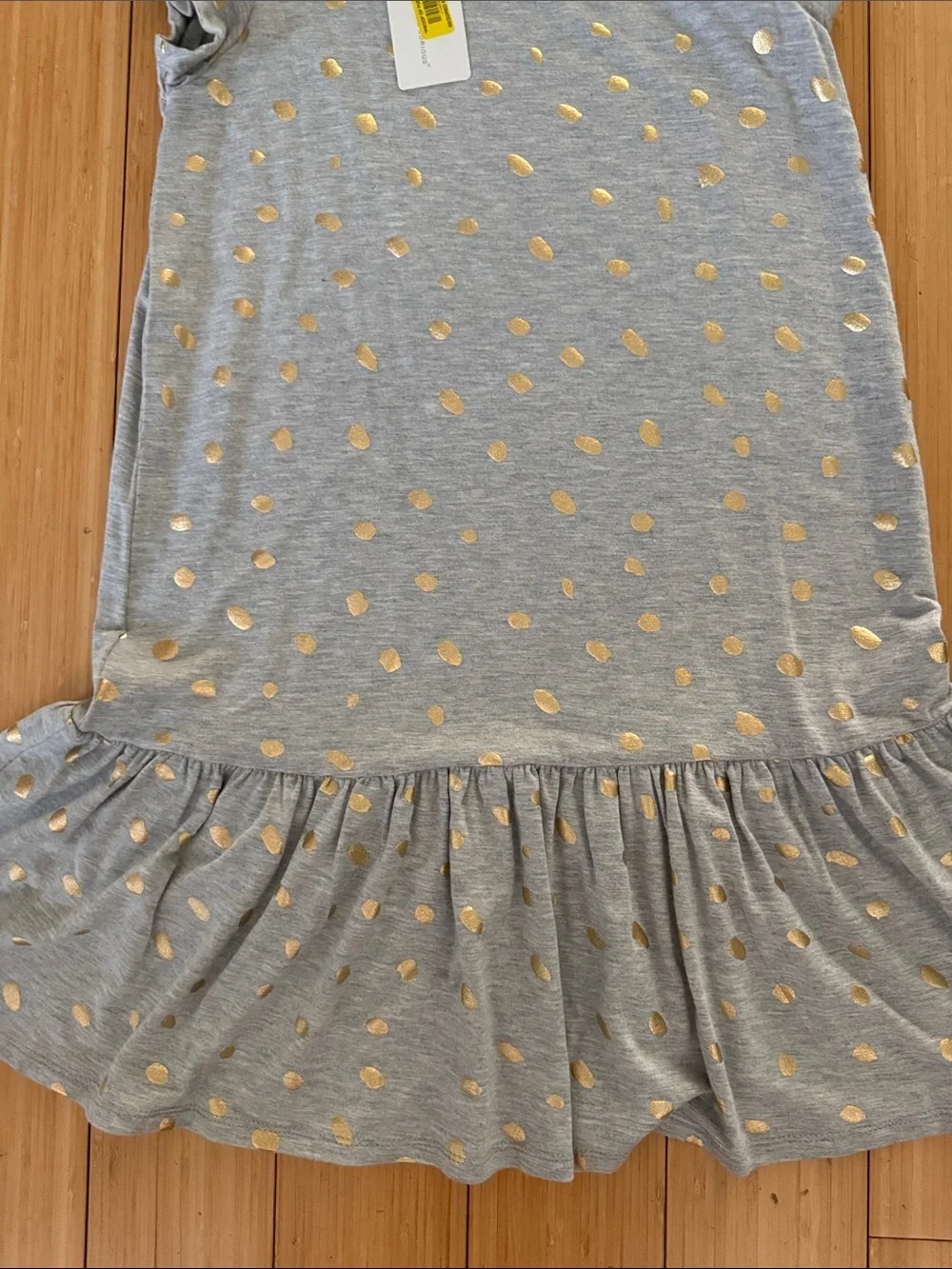 Peek Gray Dress with Gold Polka Dots